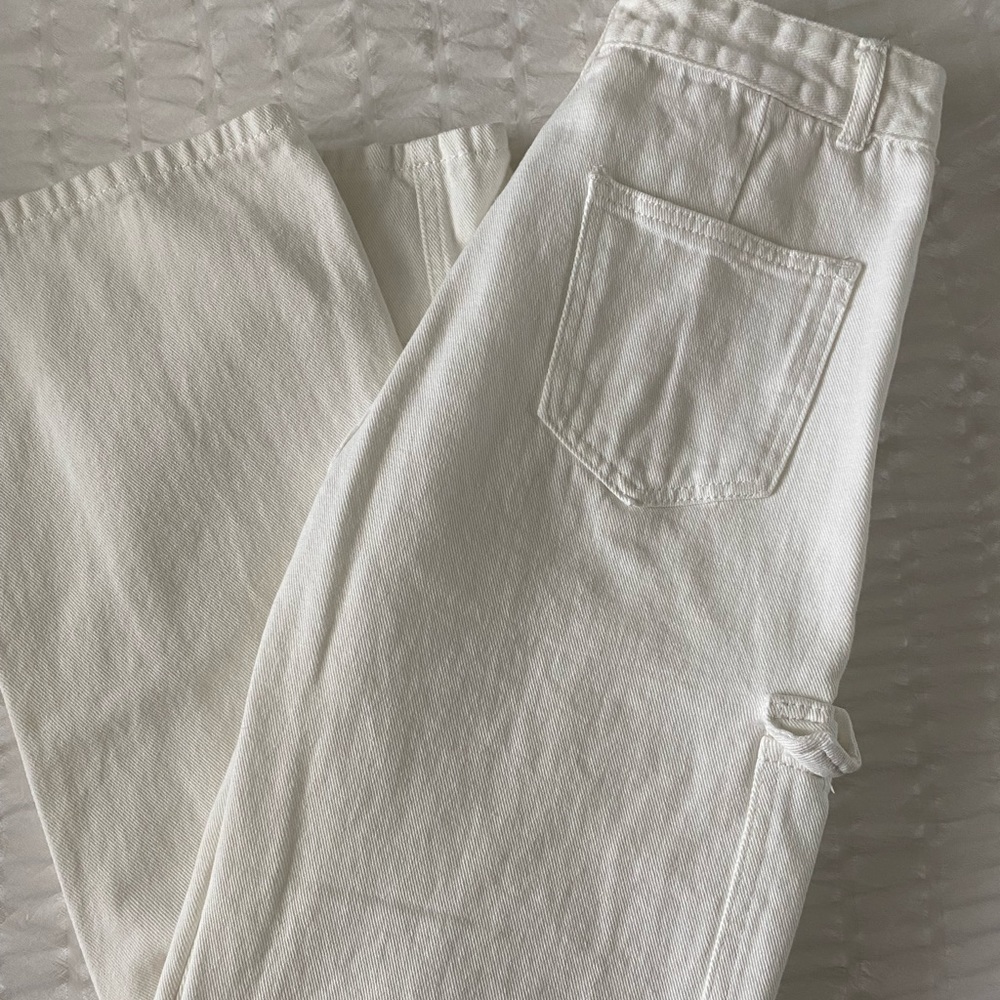 White cargo pants